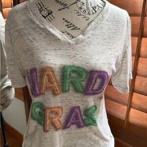 Bella Canvas Light Heather Gray Tee with Black Graphic